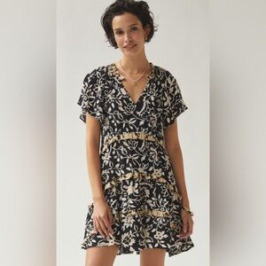 By Anthropologie Robin Tiered Mini Dress